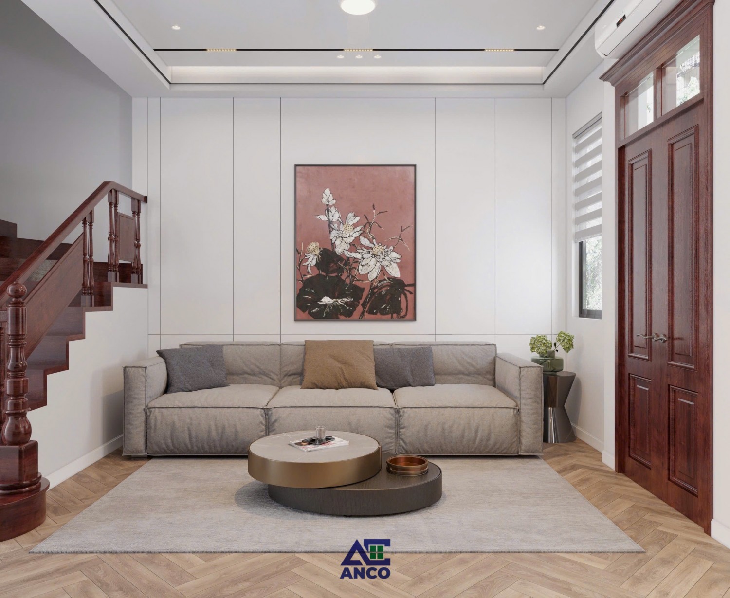 PHÒNG KHÁCH HIỆN ĐẠI TỐI GIẢN